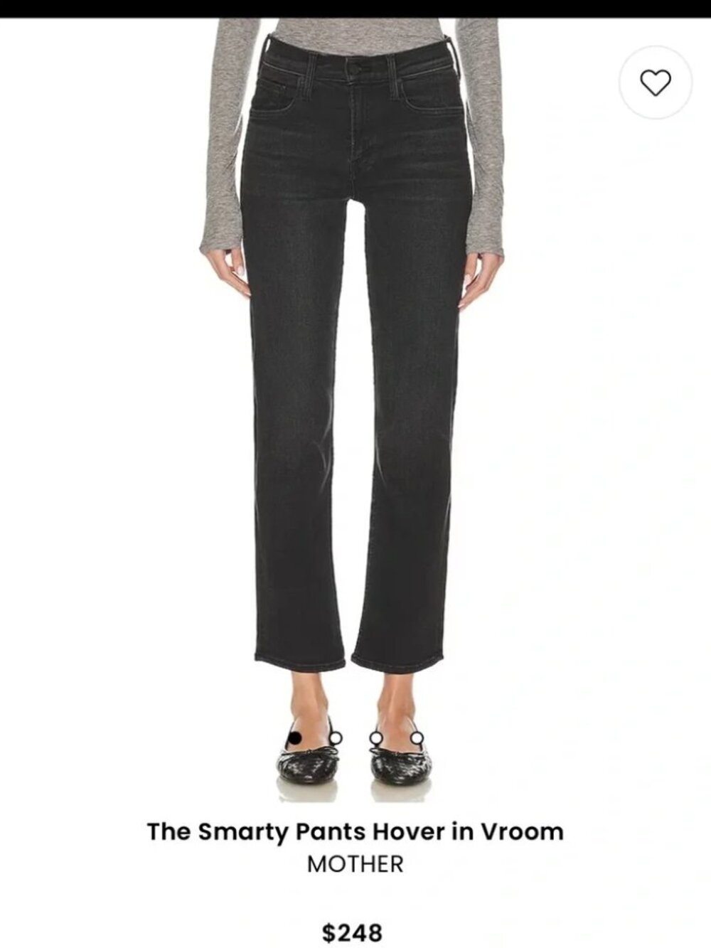 NWTs MOTHER The Smarty Pants Hover in Vroom Wash Sz 28